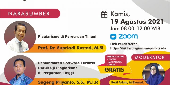 Ikuti Webinar “Pentingnya Kebijakan Plagiarisme Penelitian”